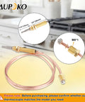 High Quality 24 Inches Long Gas Fireplace Thermocouple With M8x1 Nut And Head Tip for BBQ Grill and Patio Heater