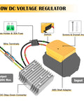 Diagram of 20V To 12V DC Step Down Converter Kit For 18V And 20V Batteries showing components and electrical connections.