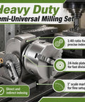 Built Tough 4 5 6 Inch 3 Jaw Chuck Dividing Head With MT2 Tailstock Precision Plates Heavy Duty Milling Workhorse for precise indexing setup.