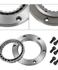 One Way Gear Starter Clutch Flywheel Puller Kit For Rhino 660 And Grizzly 660 ATVs Replacement With Gasket And Bearing Premium Metal Build