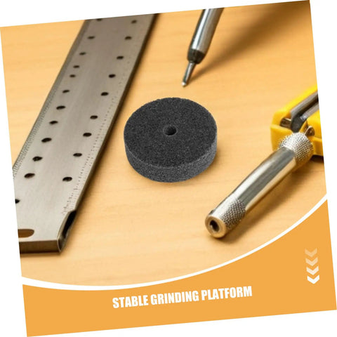 6 Pack Nylon Polishing Wheels With 10Mm Hole For Metal Finishing And Car Detailing To Smooth Surfaces Fast on a workspace with tools.