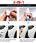 Honda NH 883P Exact Color Match Touch Up Paint Pen demonstrating dual tip application on car scratches