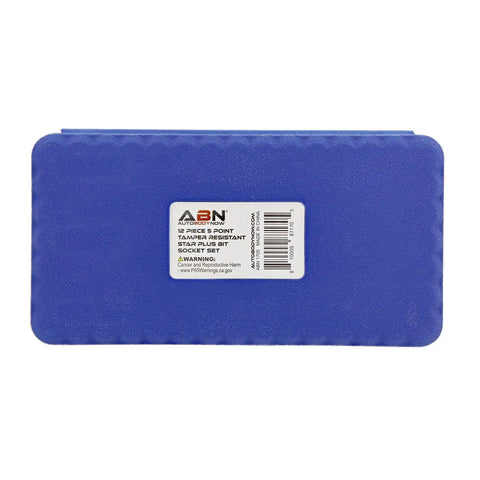 Blue carrying case for Torx Plus Socket Set 5 Star Tamper Proof Bits 12 Piece Torx Bit Socket Kit for Cars And Trucks
