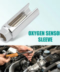 Oxygen Sensor Socket Wrench For Easy Dismantling I Type 45 Steel Rustproof Hex Head Induction Sensor Disassembly Tool in use