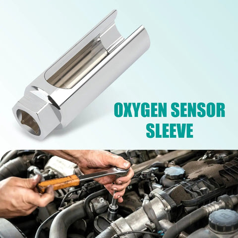 Oxygen Sensor Socket Wrench For Easy Dismantling I Type 45 Steel Rustproof Hex Head Induction Sensor Disassembly Tool in use