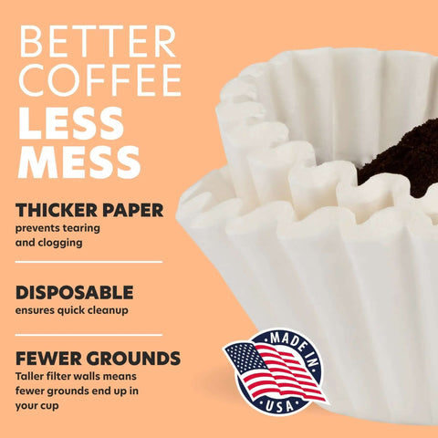 Extra Large Coffee Filters 13.75 Inch By 5.25 Inch Fits 1.5 To 3 Gallon Commercial Brewers No Overflow Chlorine Free close-up