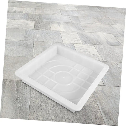 DIY Concrete Molding Kit With 2 Piece Paver Molds For Patio Garden Pathway Cement Molds Plastic Paving Edging Forms Create Custom Walkways And Edges Fast And Easy displayed on textured tile surface with visible grid pattern.