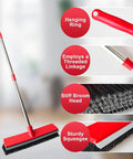 15.7 Inch Wide Floor Scrub Brush With Removable Stainless Steel Handle 2 In 1 Scrape Brush Stiff Bristles Shower Scrubber
