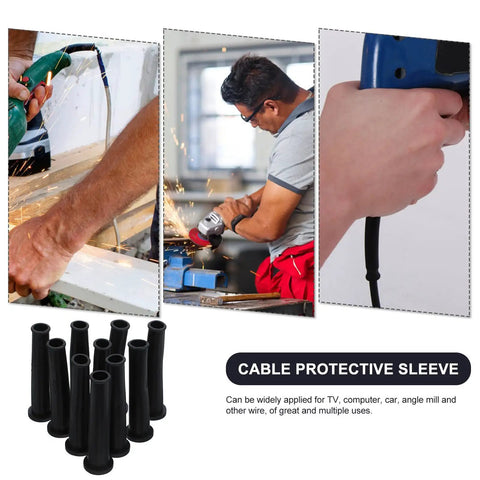 20 Pack Large Rubber Cord Management Sleeve Auto Wire Protectors Cable Organizer For Cars And TVs in a workshop setting.