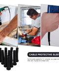 20 Pack Hella Durable Cable Management Sleeves With Stretchy Rubber Cord Protectors For Power Tools, shown on tools.