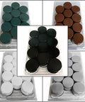 Assorted colors of Wrought Iron Patio Furniture Feet Cap Glides For Outdoor Table And Chair Legs No Slip Floor Protectors 1.5 Inch 24 Pack