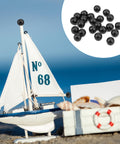 24Pcs M4 Thread Cap Nuts Knobs Set Black Dope Steel Ball on model boat for DIYers Projects Cabinet Hardware Home Decor And Quick Fixes