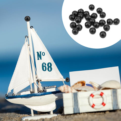 24Pcs M4 Thread Cap Nuts Knobs Set Black Dope Steel Ball on model boat for DIYers Projects Cabinet Hardware Home Decor And Quick Fixes