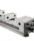 Badass 6 Inch Double Station CNC Milling Machine Vise with lever, showcasing precision clamping and durable steel design.