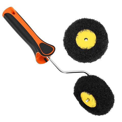 Knockout Drywall Corner Roller Optimized For Tight Inside And Outside Turns with dual rollers and ergonomic handle.