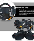 Half Body Tree Climbing Harness For Men With Thick Waist Cushion, ANSI Certified 23KN Safe Height Rescue Belt, Arborist Gear, close-up