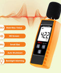 Handheld Decibel Meter With Backlight Alarm And Large LCD Display, Measures 30 To 130 dBA, Digital Noise Level Monitor