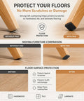 Comparison of floor scratches with and without 48 Count No Slip EVA Furniture Pads With Self Adhesive Backing For Chairs Couches Tables Feet Anti Scratch Floor Protectors Round And Square Black Glide Pads For All Your Home Furniture