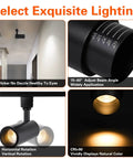 Zoomable 12W LED Track Light Heads H Type Dimmable Halo Track Lighting For Accent Artwork Retail Kitchen 110V 4000K