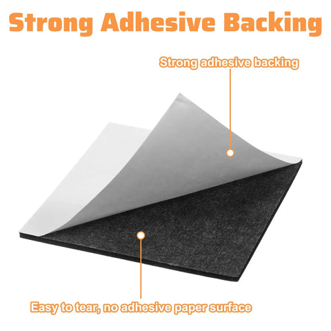 Ten Adhesive EVA Foam Padding Sheets One Eighth Inch Thick Four Inch By Four Inch Closed Cell Self Stick Insulation Anti Vibration Pads For Furniture Cars Speakers DIY Easy Install Black