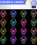16 color LED display of 24 Pack 3D Night Light Bases With Clear Acrylic Sheets Remote Controls And USB Cables DIY Acrylic Lamp Base Kit