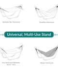 Heavy Duty Outdoor Hammock Stand For 9 To 14 Foot Hammocks, Bronze Finish, universal fit for various hammock styles
