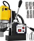 Heavy Duty Magnetic Drill Press 980W 1100W 1200W Electric Bench Drilling Rig for Steel Structures and Shipbuilding 40mm Hole Capacity with cutters.