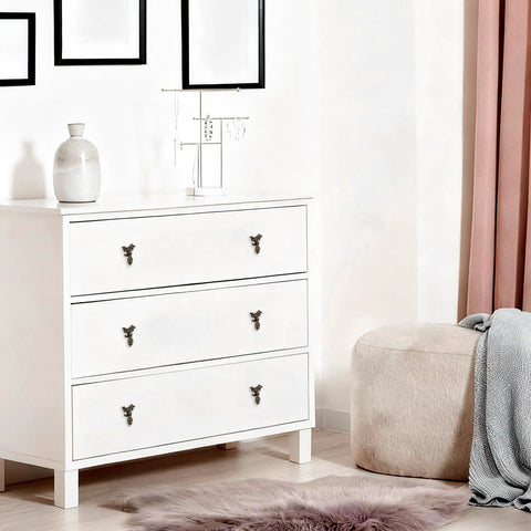 White dresser with Acorn Drawer Knobs With Leaf Pedestal Eight Piece Set In Antique Zinc Alloy And Copper Finish Squirrel Knob Pendant Pull