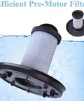 Four Pack Foam And Felt Filters For APEX UpLight DuoClean Vacs LZ600 LZ601 LZ602 LZ602C With Pre Motor Filter And Post Motor HEPA Filter