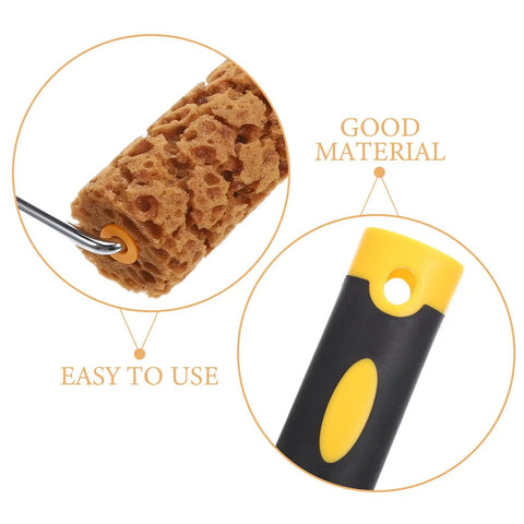 Close-up of Slick Pineapple Texture Paint Roller showing ergonomic handle and textured sponge pad for easy use.