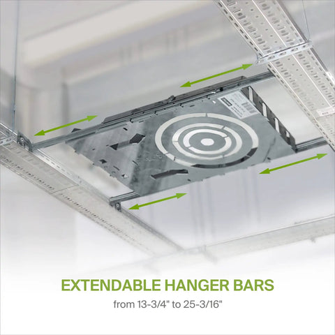 6 Pack New Construction Recessed Light Mounting Plate Kit With Extendable Hanger Bars Round Hole 3/4/6 Inch Galvanized Steel