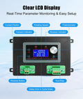 All In One Stepper Motor Driver Controller For NEMA 17 And 23 Motors With Forward Reverse Speed And Angle Control on LCD Display
