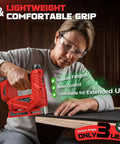 Badass Cordless Brad Nailer and T-50 Staple Gun 2-In-1 Powerhouse Featherlight 3Lb Tool in use; lightweight design for comfort.
