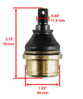 Honda Pioneer Front Ball Joint Kit Front Upper And Lower Joints For 500 520 And 700 Series UTVs Includes 2 Upper And 2 Lower Fits SXS500M2 SXS520M2 SXS700M2 2015 2025 Built To Handle Rough Trails. Front ball joint, 2.75 in tall, 34 mm base, 11.5 mm thread