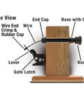 Side view of Dual Sided Outdoor Gate Latch For Wood Metal And Vinyl Fences With Integrated Pull And Gravity Latch Universal Fit