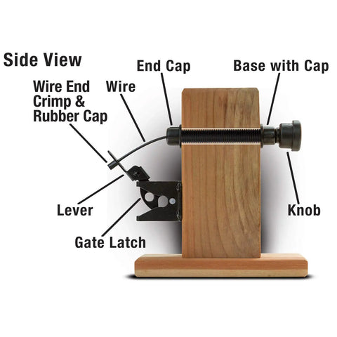 Side view of Dual Sided Outdoor Gate Latch For Wood Metal And Vinyl Fences With Integrated Pull And Gravity Latch Universal Fit