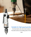 Heavy Duty Air Die Grinder With 2200 Rpm And 1/4 Inch Collet Zinc Alloy Body Built Tough For Grease Monkey Jobs ergonomic design for high speed grinding.