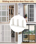 4 Pack Sliding Closet Door Floor Guides Universal White ABS Track Guides With Screws Fits One Three Eighths Inch Thick Doors Keeps Sliding Panels Centered For Smooth Operation In Cabinets And Closets For Cabinet Floor