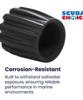 Heavy Duty Scuba Tank Valve Knob Round Grip For Easy Valve Operation PVC Handle in Black 38.5mm Outer Diameter 25.4mm Thread