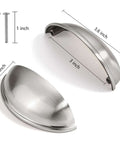 10 Pack Cabinet Pulls With 3 Inch Center To Center Brushed Nickel Zinc Alloy Drawer Handles with screws and dimensions