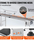 Built To Last Heavy Duty Motorized Belt Conveyor For Inkjet Coding Or Packaging Lines, 59 Inch By 15.7 Inch PVC Anti Static Belt