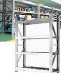 Heavy Duty Garage Shelving Unit With Ultra Wide Metal Beams And Rock Solid Steel Build shows 78-inch tall shelves, ideal for big tools.