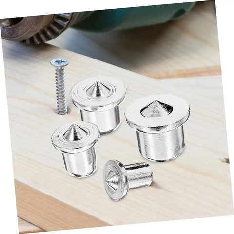 Pro Grade Stainless Steel Dowel Pin Set With Centering Pins For Precise Woodworking Alignment Cabinet And Bookshelf Positioning DIY Board Drilling Tool For Accurate Hole Transfer And Setup