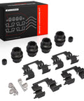 Ultimate Rear Side Disc Brake Hardware Kit Fits 2010-2013 Toyota Highlander USA Built And Gas Models Replaces Ref Number 13592Q For Smooth Stops black kit box with boots, springs, clips