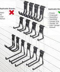 Heavy Duty Slatwall Hooks 14 Pack for 3 Inch Slatwall Panels Garage Wall Organizer with multi size hanging hooks displayed