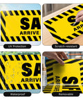 Two Pack Safety First Signs Go Home Safe Stickers 40 By 8 Inches Extra Long For Walls Aisles And Site Entrances With Mega Visibility And Clear Guidance For Work Areas, yellow vinyl safety sticker set