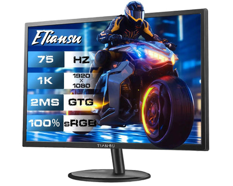 22 Inch FHD IPS Monitor With 75 Hz Refresh Rate AMD FreeSync Stunning 99 Percent sRGB And Ninety Percent DCI P3 Color Gamut HDMI Two Point Zero VGA VESA For Gaming And Office shown displaying vibrant game graphics.