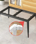 Heavy Duty Steel Table Legs With Rugged Industrial Frame For Diy Coffee Desk Or Workbench Featuring Non Slip Floor Glides and Full Hardware Kit, showing detailed leg design.