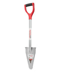 32 Inch Serrated Garden Shovel And Saw Combo For Root And Weed Removal with red handle and curved serrated steel tip
