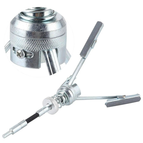 Heavy Duty Three Jaw Cylinder Honing Tool With Flexible Shaft For Car Engines, Carbon Removal And Bore Deburring, Fits 0.75 To 2.5 Inch And 1.25 To 3.5 Inch Cylinder Bores, Great DIY Engine Maintenance, metal construction close-up